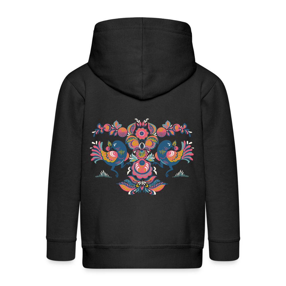 Kinderen Premium jas met capuchon - zwart