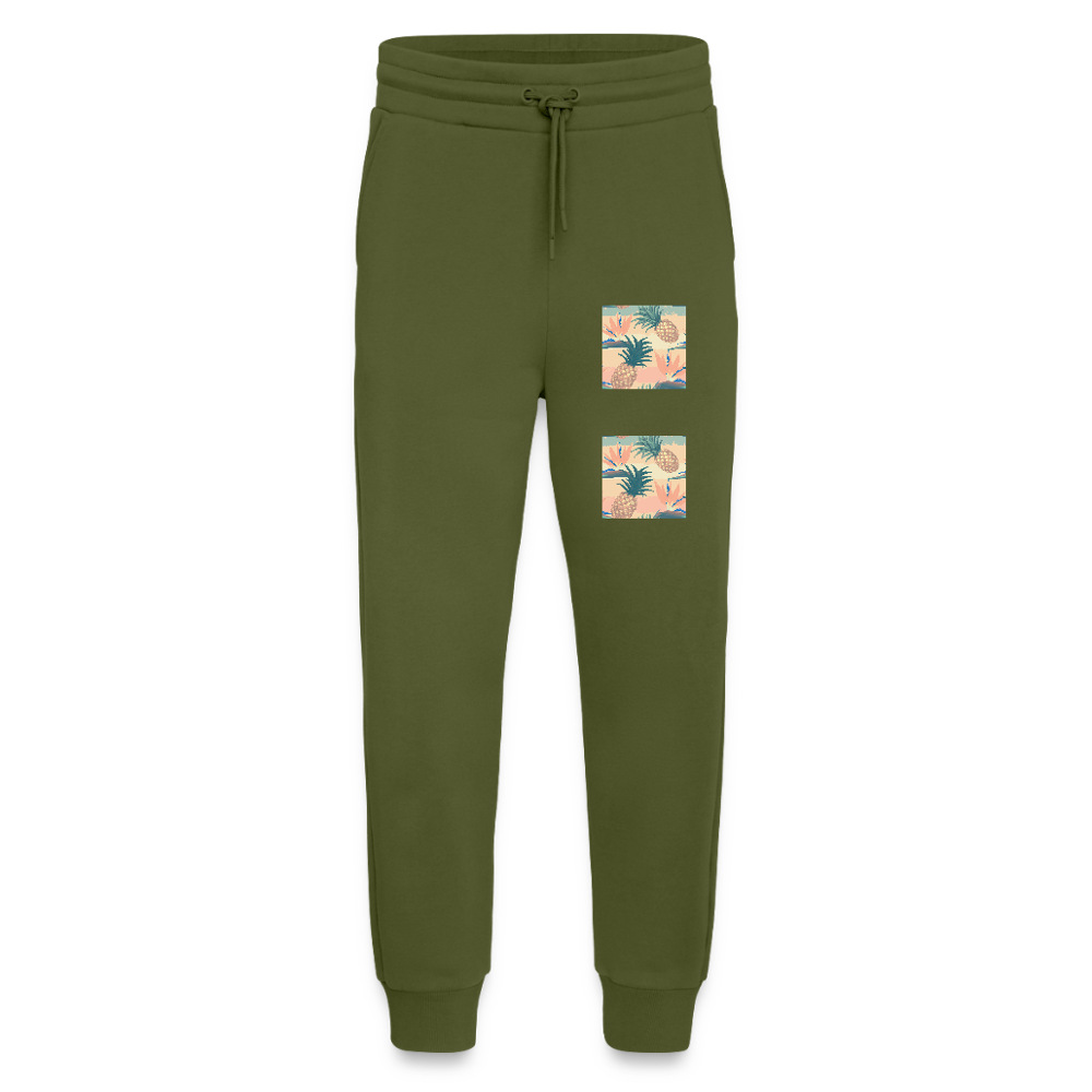 Organic relaxed joggingbroek made in EU - MOSS GREEN