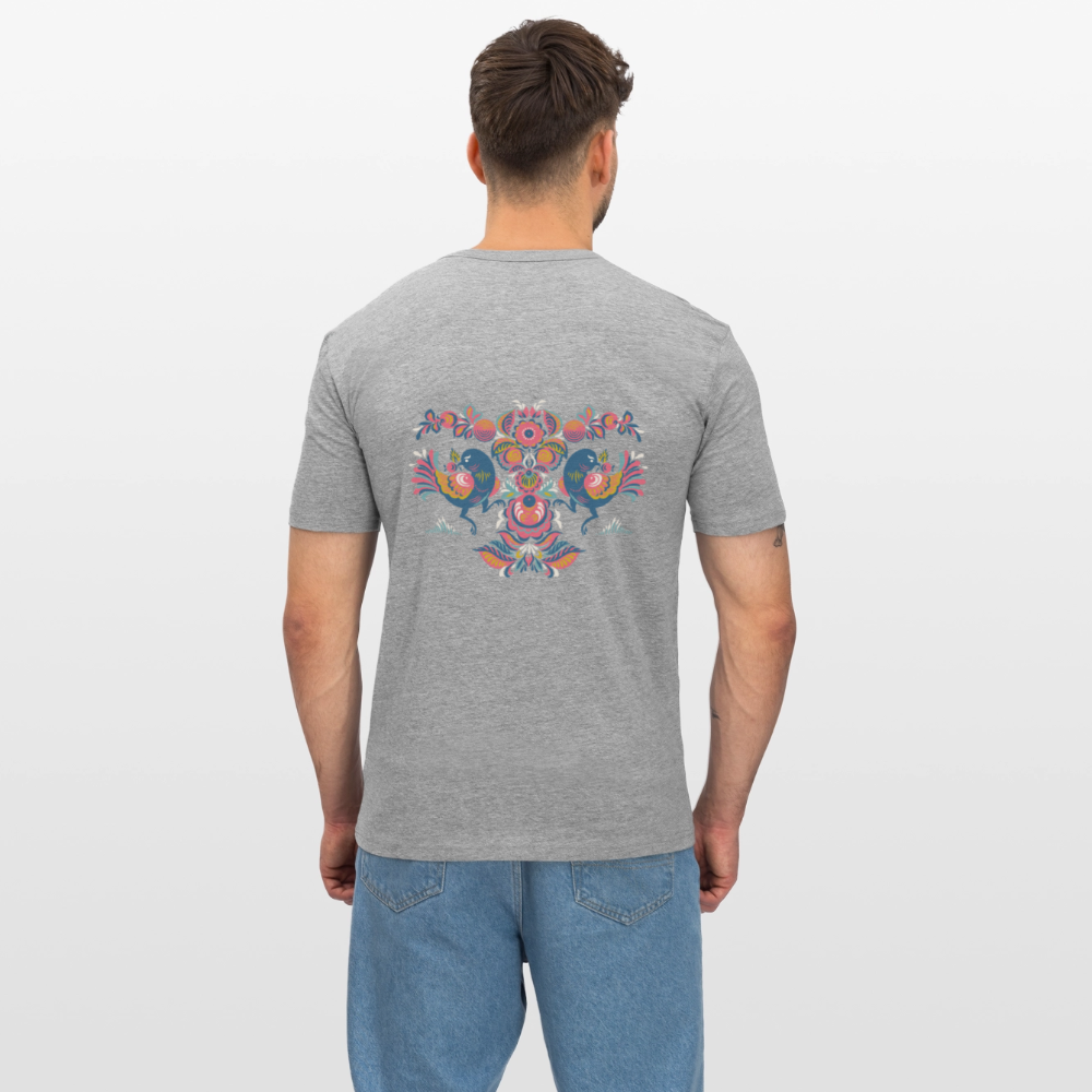 Mannen slim fit T-shirt - grijs gemêleerd