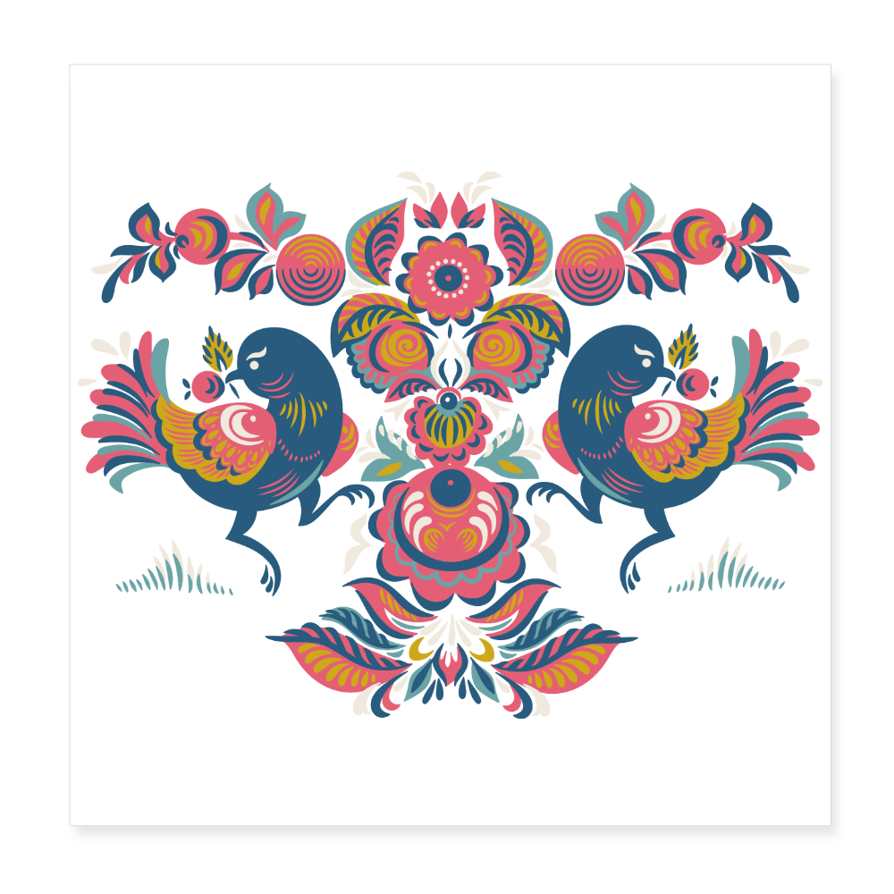 Poster 20x20 cm - wit