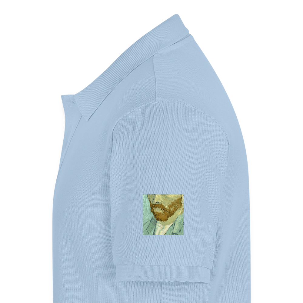 Mannen Premium Bio Poloshirt - lichtblauw