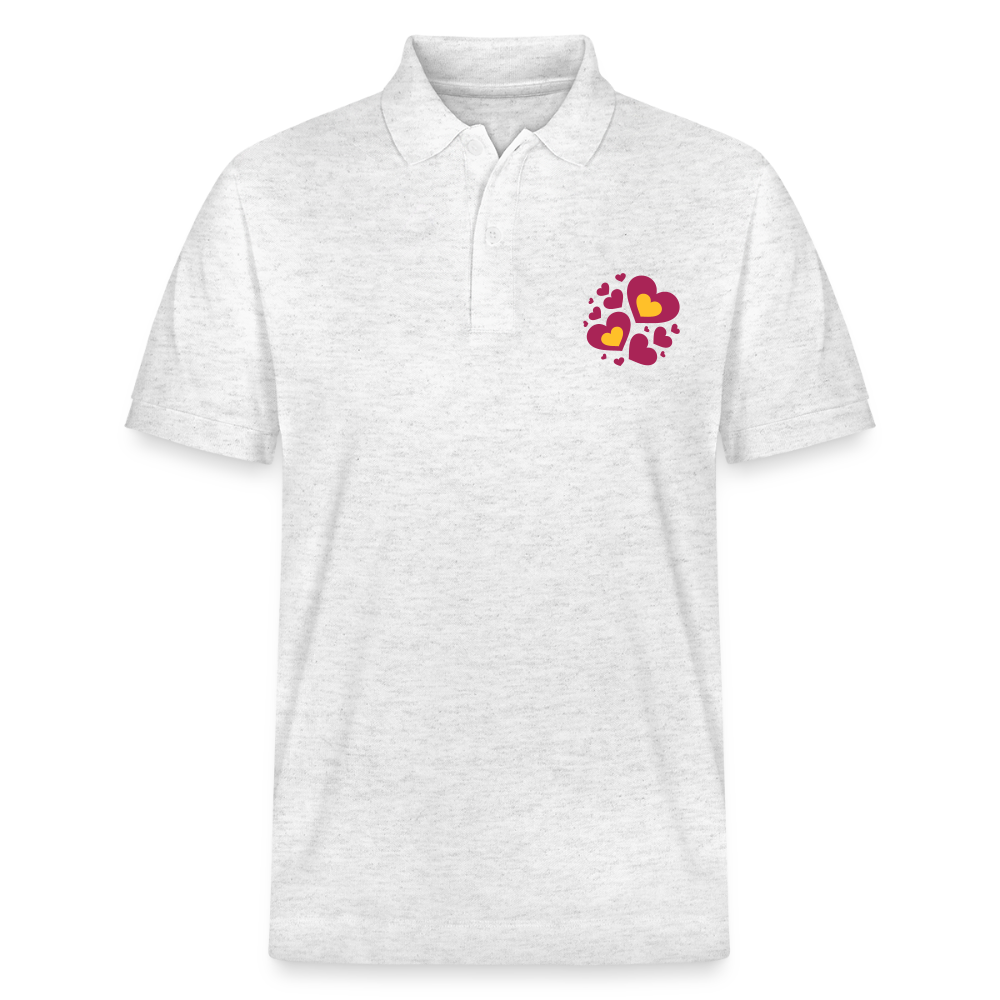 Stanley/Stella uniseks bio poloshirt PREPSTER - heather wit