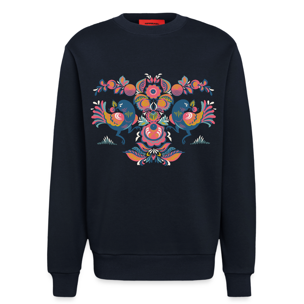 Organic relaxed crewneck made in EU - DARK NAVY