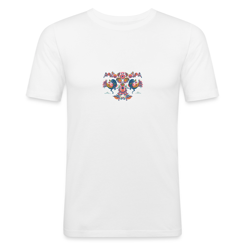 Mannen slim fit T-shirt - wit