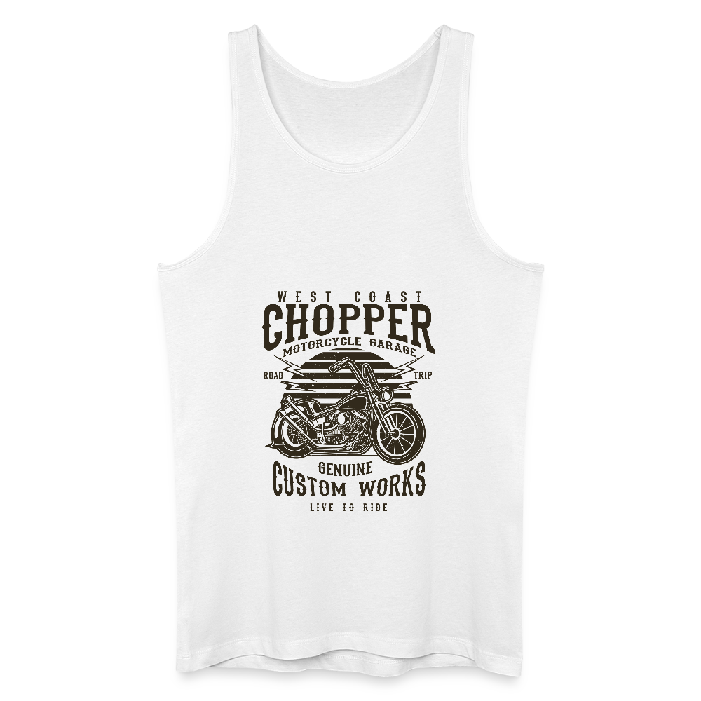 Mannen bio tanktop - wit