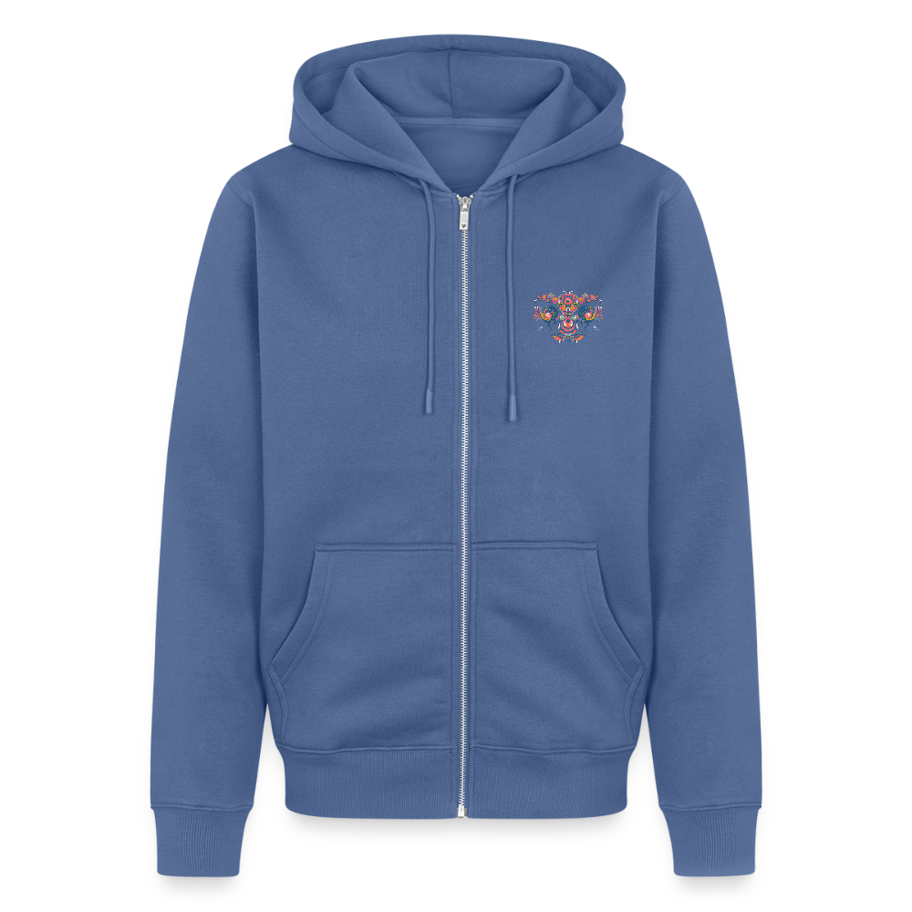 Mannenjack Premium met capuchon - duifblauw