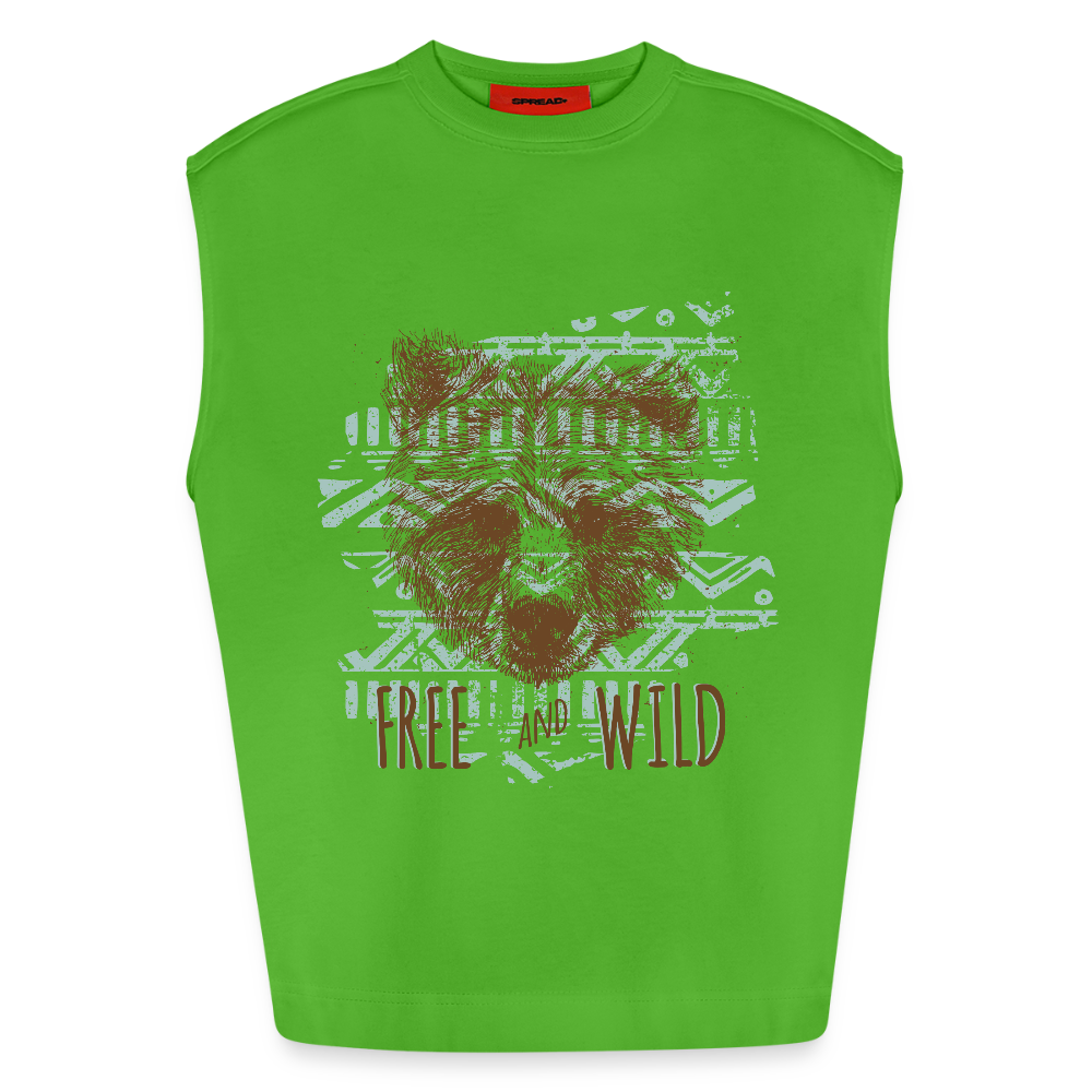 Heavyweight oversized organic tanktop made in EU Vrouwen - Apple Neon