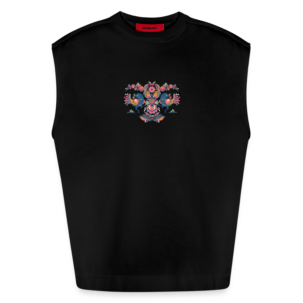 Heavyweight oversized organic tanktop made in EU Unisex - SOLID BLACK
