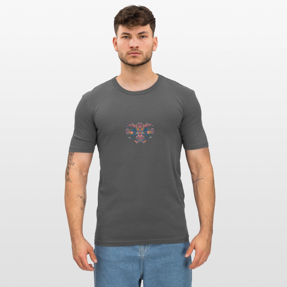 Mannen slim fit T-shirt - grafietgrijs
