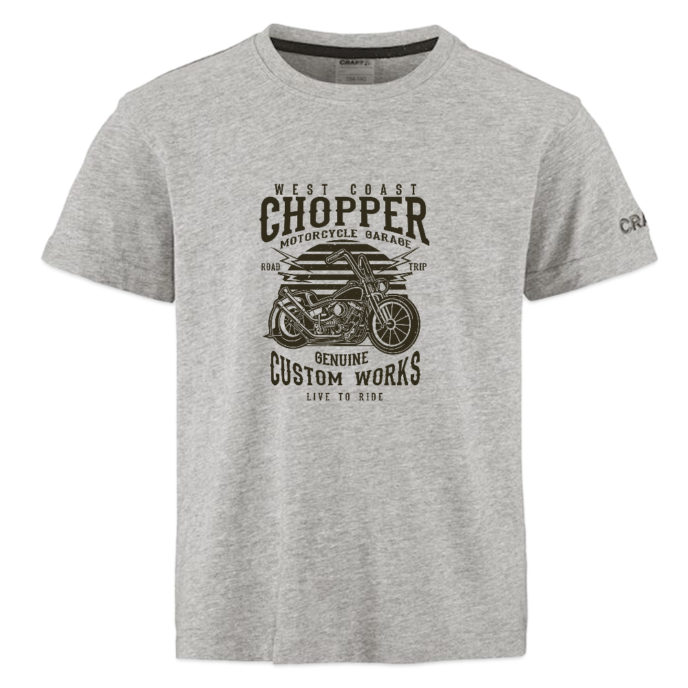 CRAFT Community 2.0 tieners T-shirt - grijs gemêleerd
