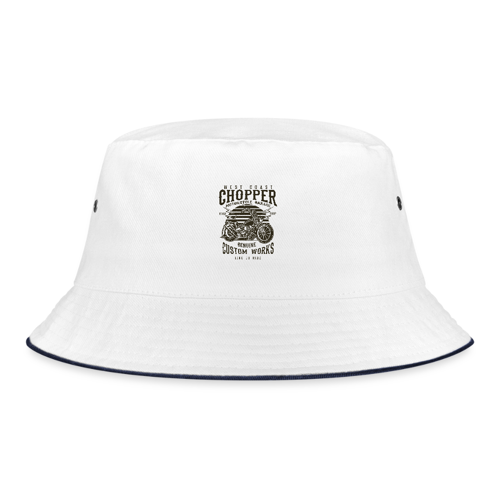 Vissershoed - wit/navy