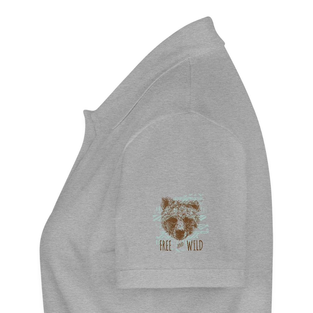Vrouwen Premium Bio Poloshirt - grijs gemêleerd
