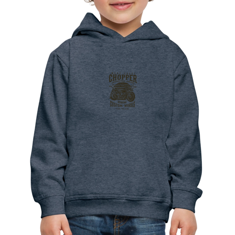 Kinderen trui Premium met capuchon - jeansblauw