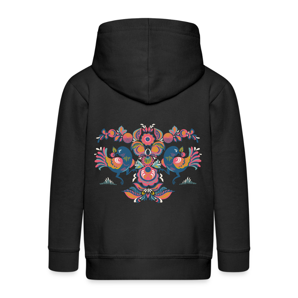 Kinderen Premium jas met capuchon - zwart
