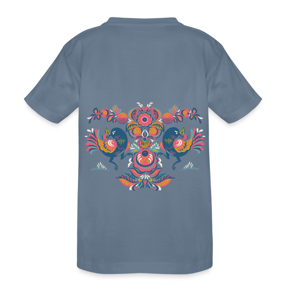 Kinderen Heavy Cotton T-shirt - blauwgrijs