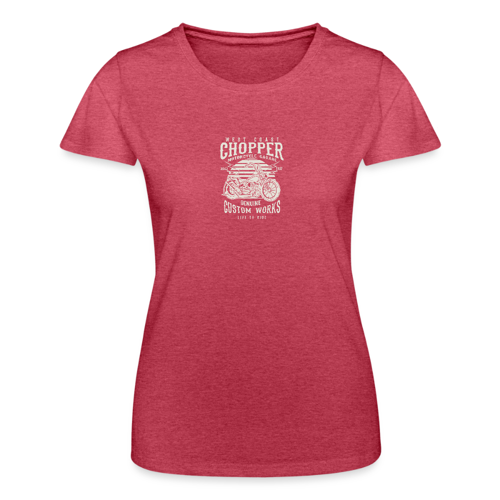 Vrouwen T-shirt van Fruit of the Loom - rood gemêleerd