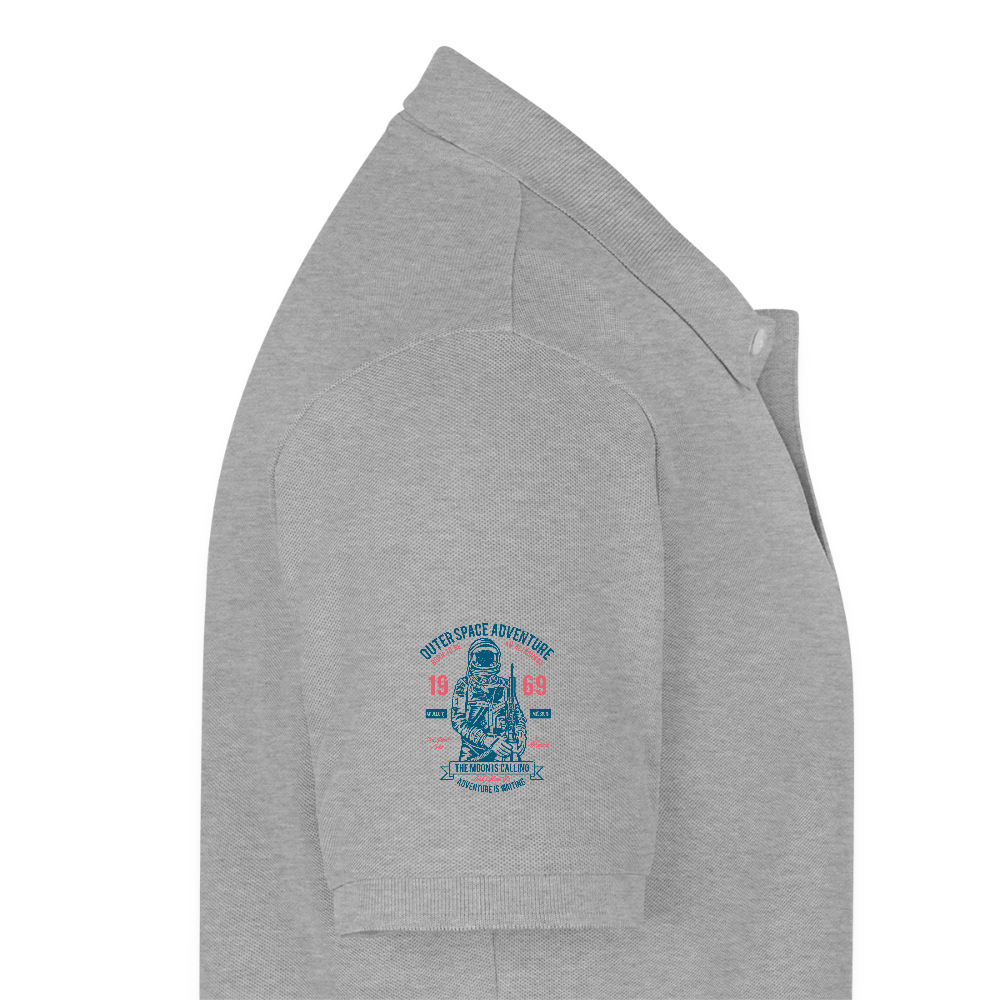 Mannen Premium Bio Poloshirt - grijs gemêleerd