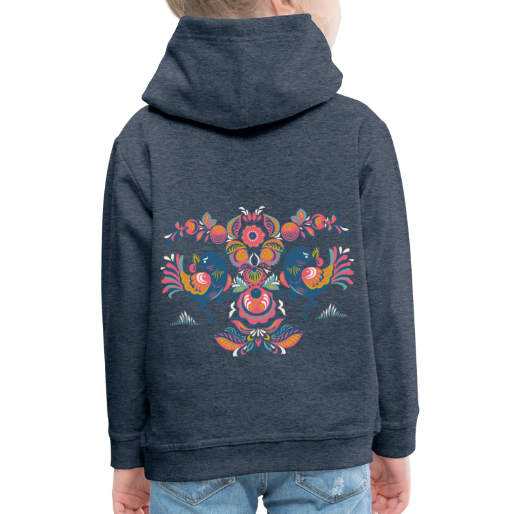 Kinderen trui Premium met capuchon - jeansblauw