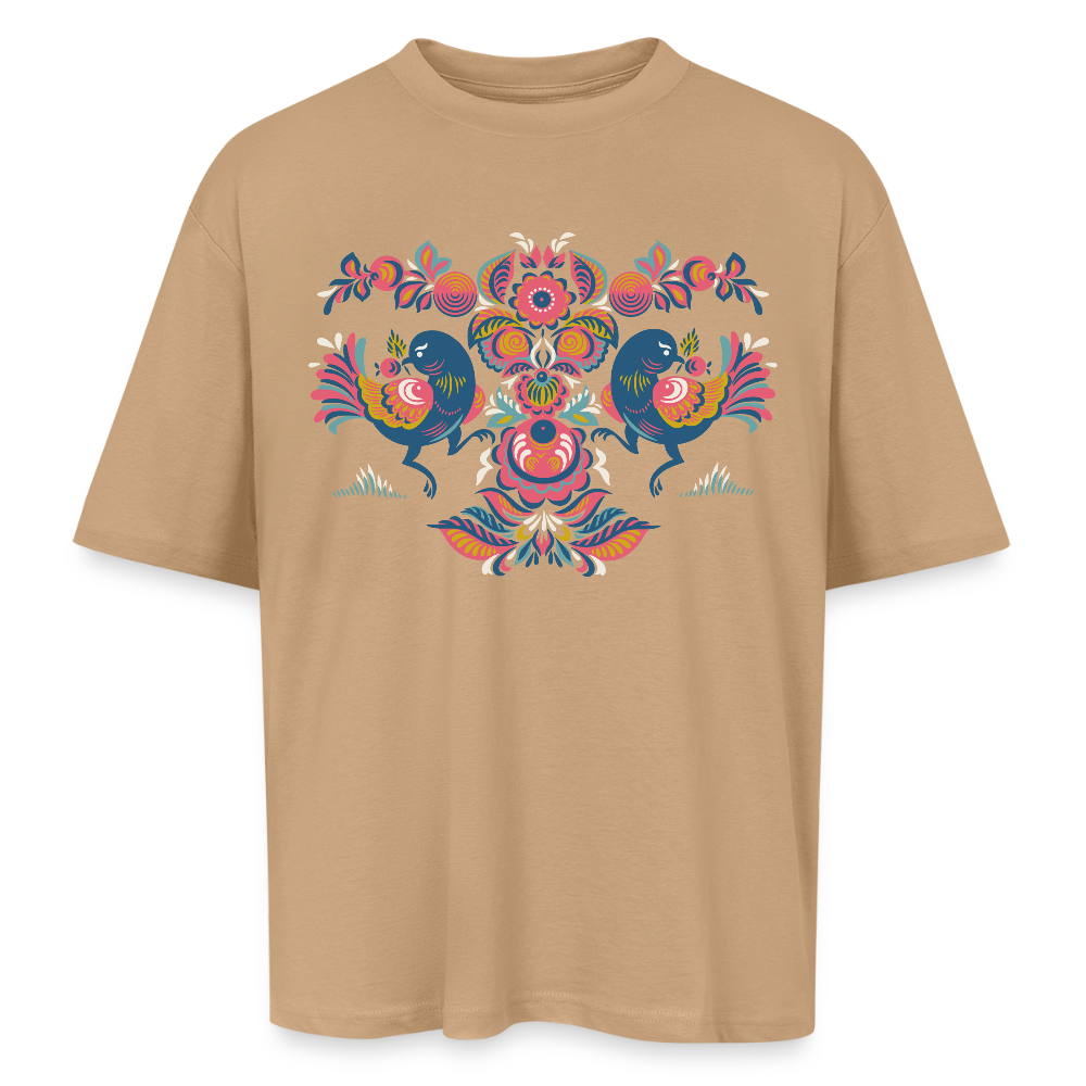 Oversized uniseks T-shirt - beige