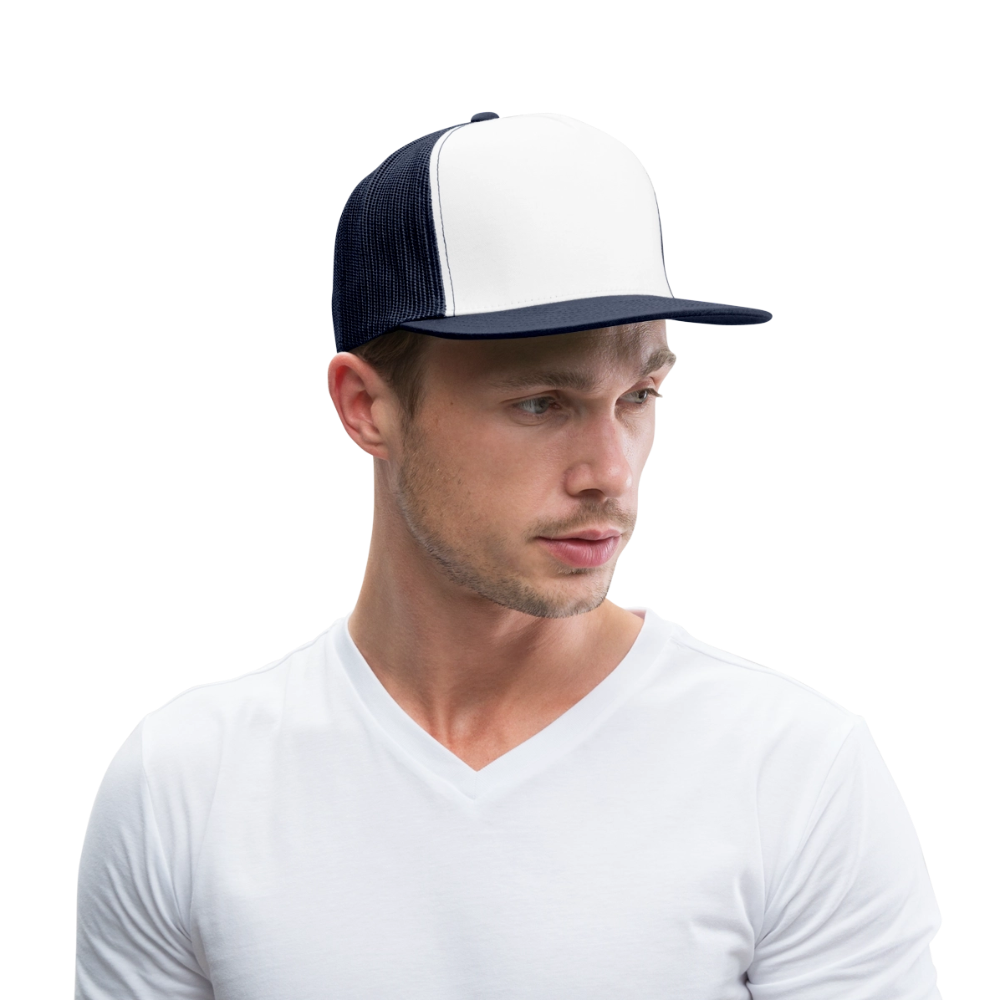 Trucker Cap - wit/navy