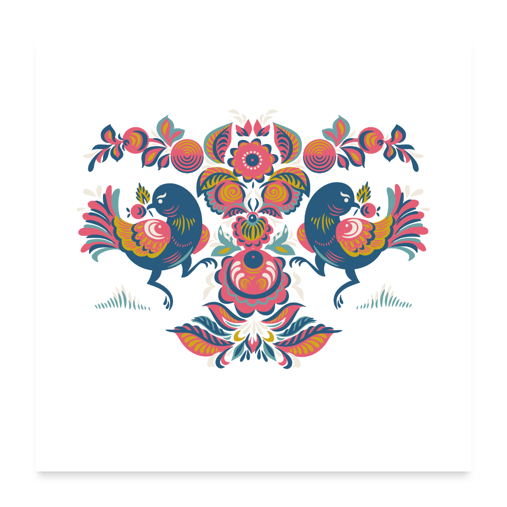 Poster 60x60 cm - wit