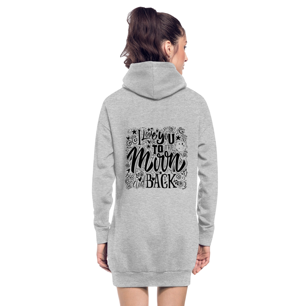 Hoodiejurk - grijs gemêleerd
