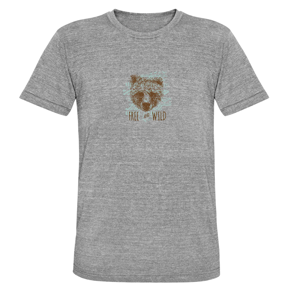 Unisex tri-blend T-shirt van Bella + Canvas - grijs gemêleerd