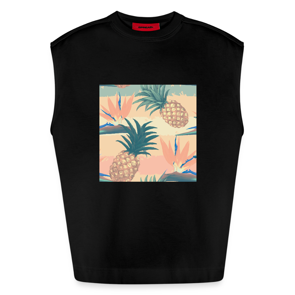 Heavyweight oversized organic tanktop made in EU Unisex - SOLID BLACK
