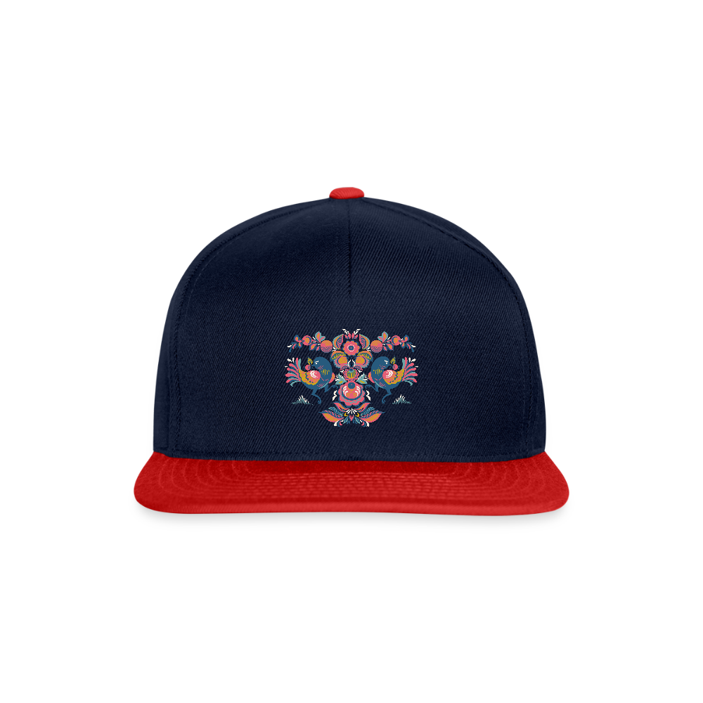 Snapback cap - navy/rood