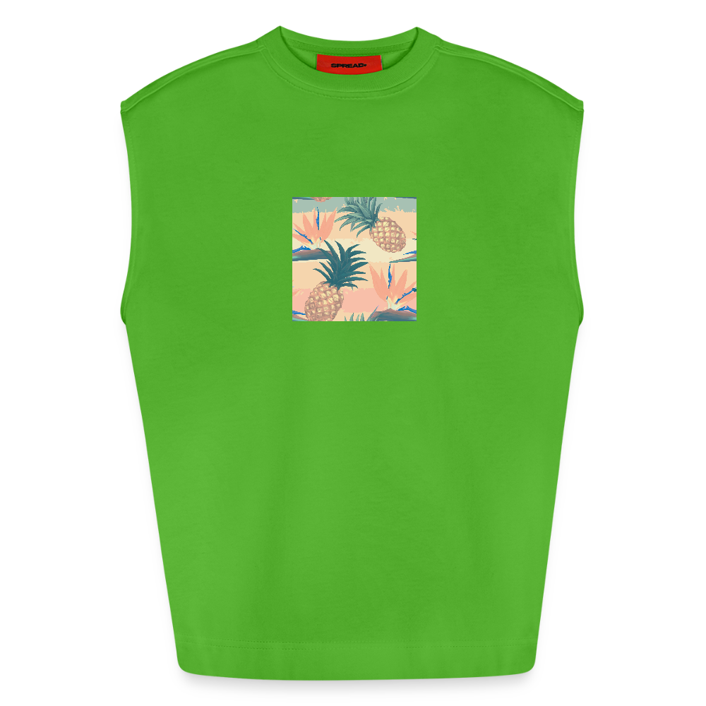 Heavyweight oversized organic tanktop made in EU Unisex - Apple Neon