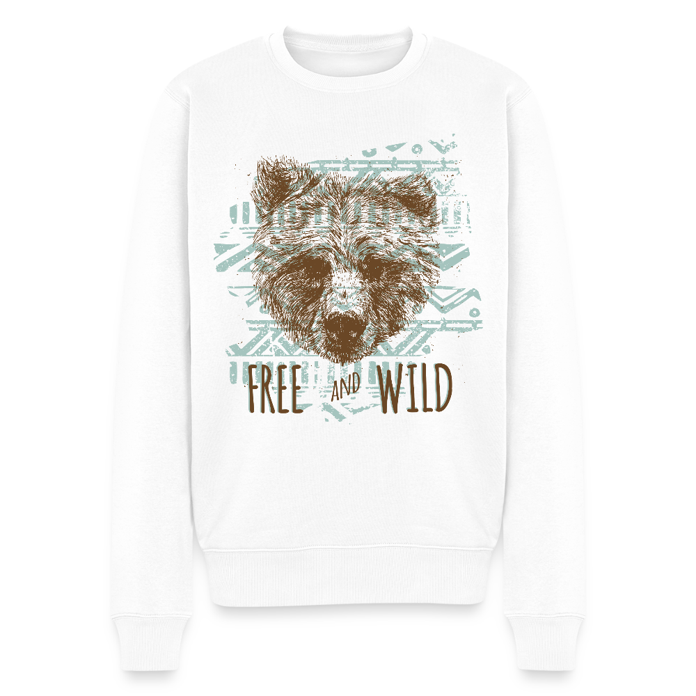 Mannen premium sweater - wit