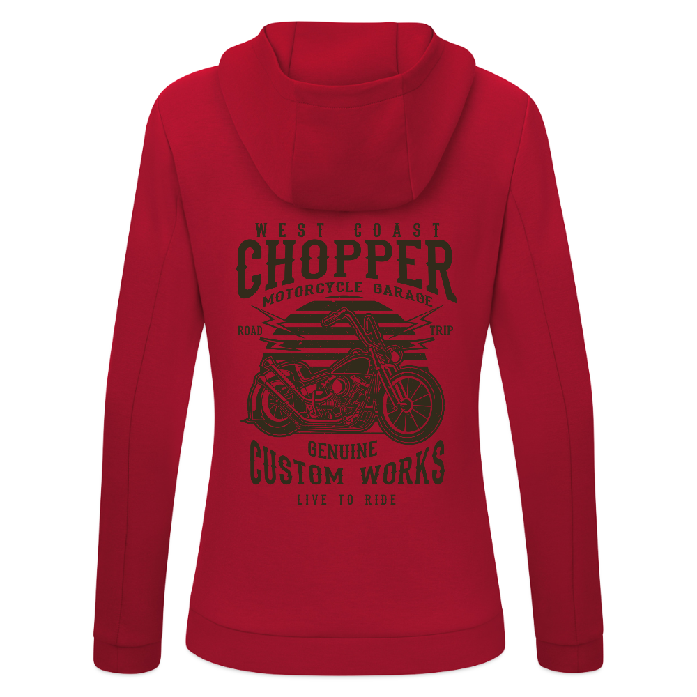 JAKO Vrouwen ziphoodie Pro Casual - donkerrood
