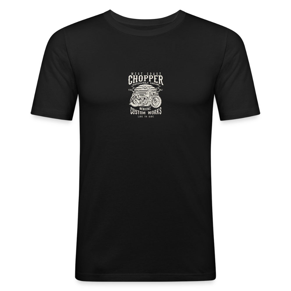 Mannen slim fit T-shirt - zwart