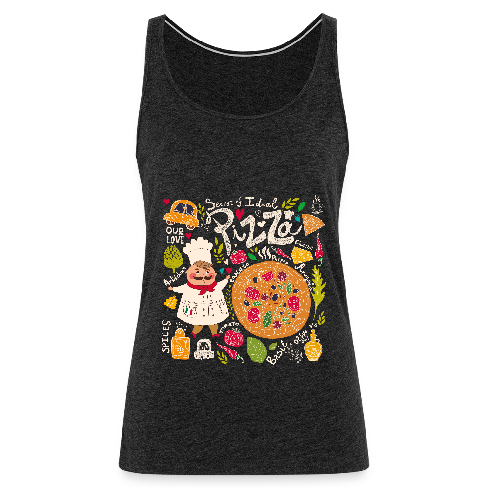 Vrouwen Premium tank top - houtskool