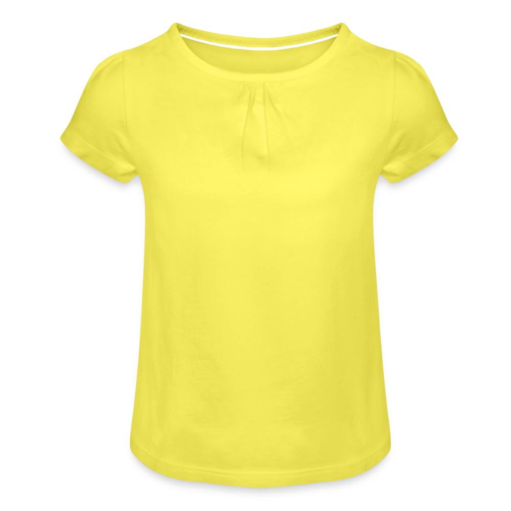 Meisjes-T-shirt met plooien - geel