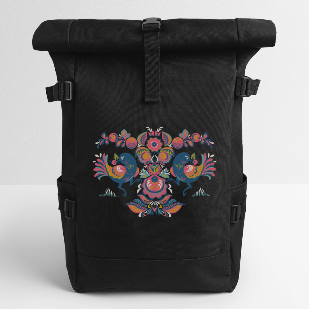 Rolltop rugzak - zwart