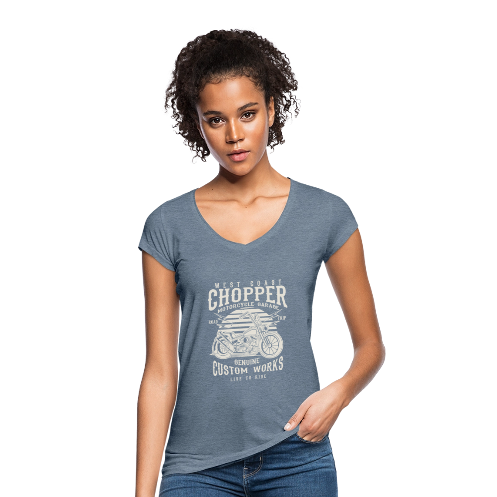 Vrouwen Vintage T-shirt - vintage denim