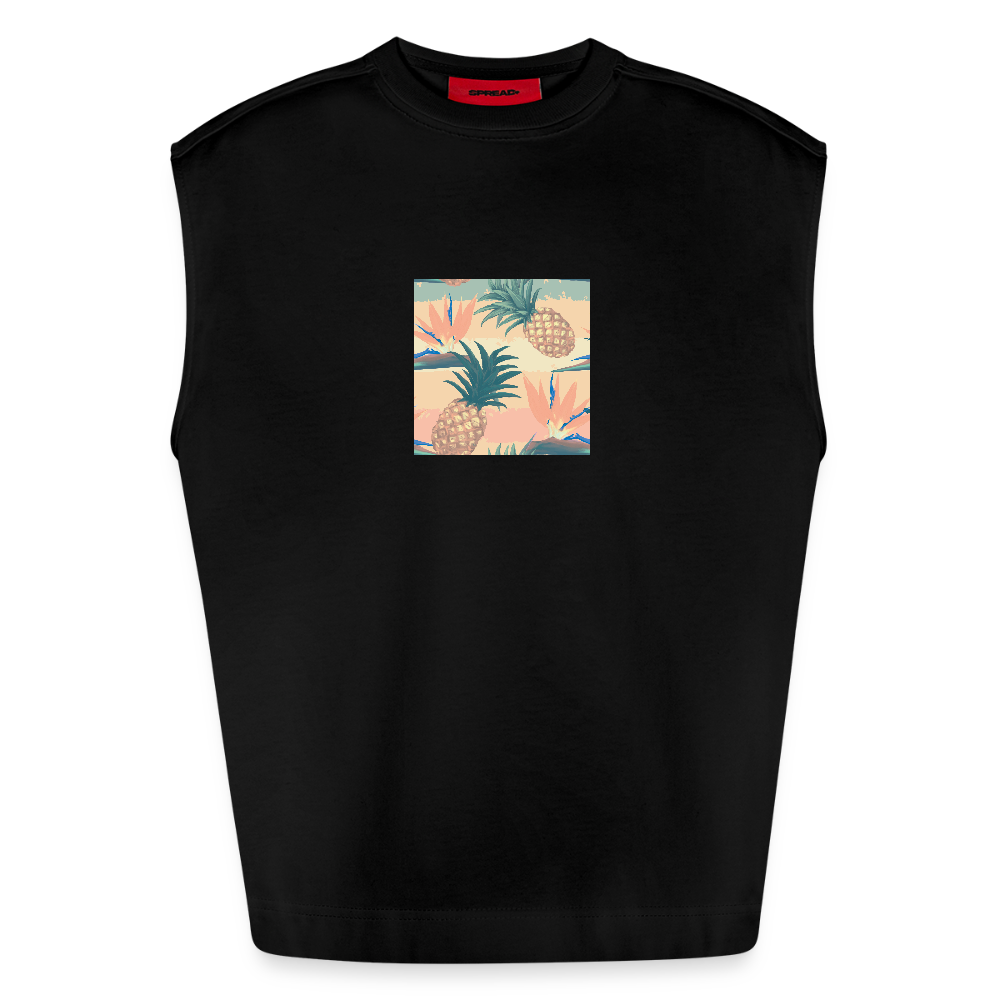 Heavyweight oversized organic tanktop made in EU Unisex - SOLID BLACK