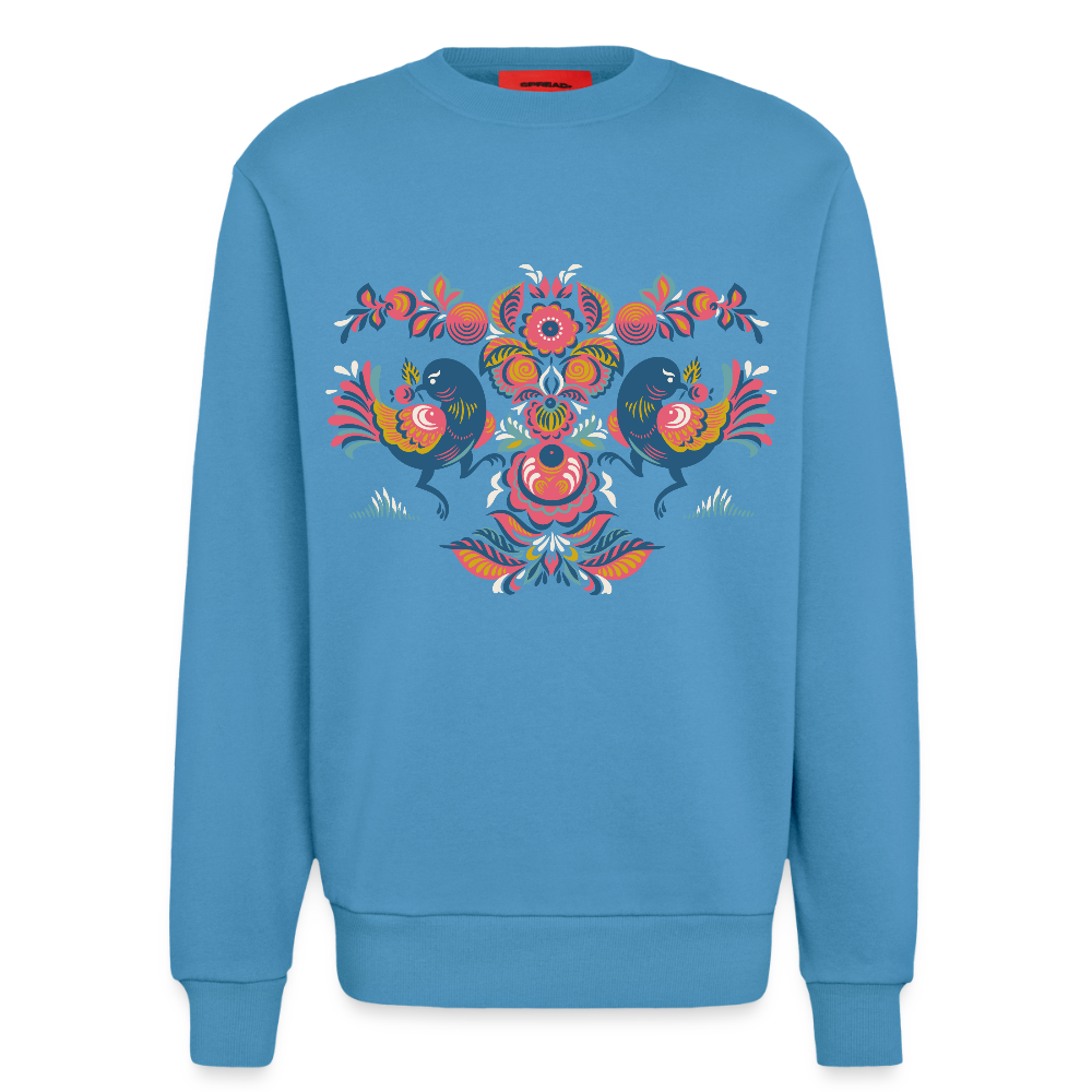 Organic relaxed crewneck made in EU - Sol Blue