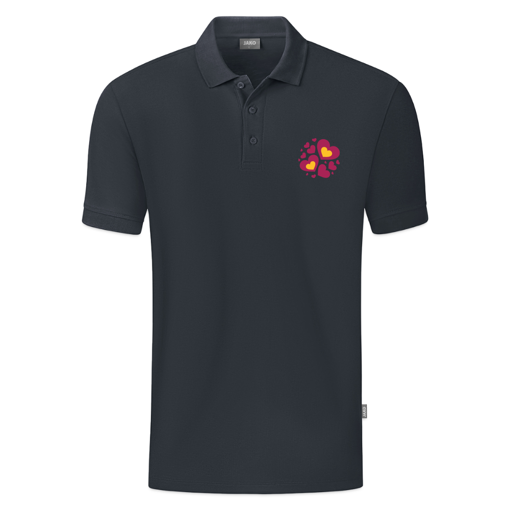 JAKO Mannen Polo Organic - houtskool