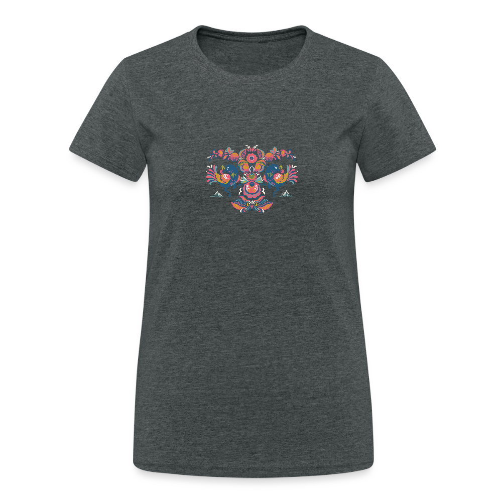 Vrouwen Gildan Heavy T-shirt - donkergrijs gemêleerd