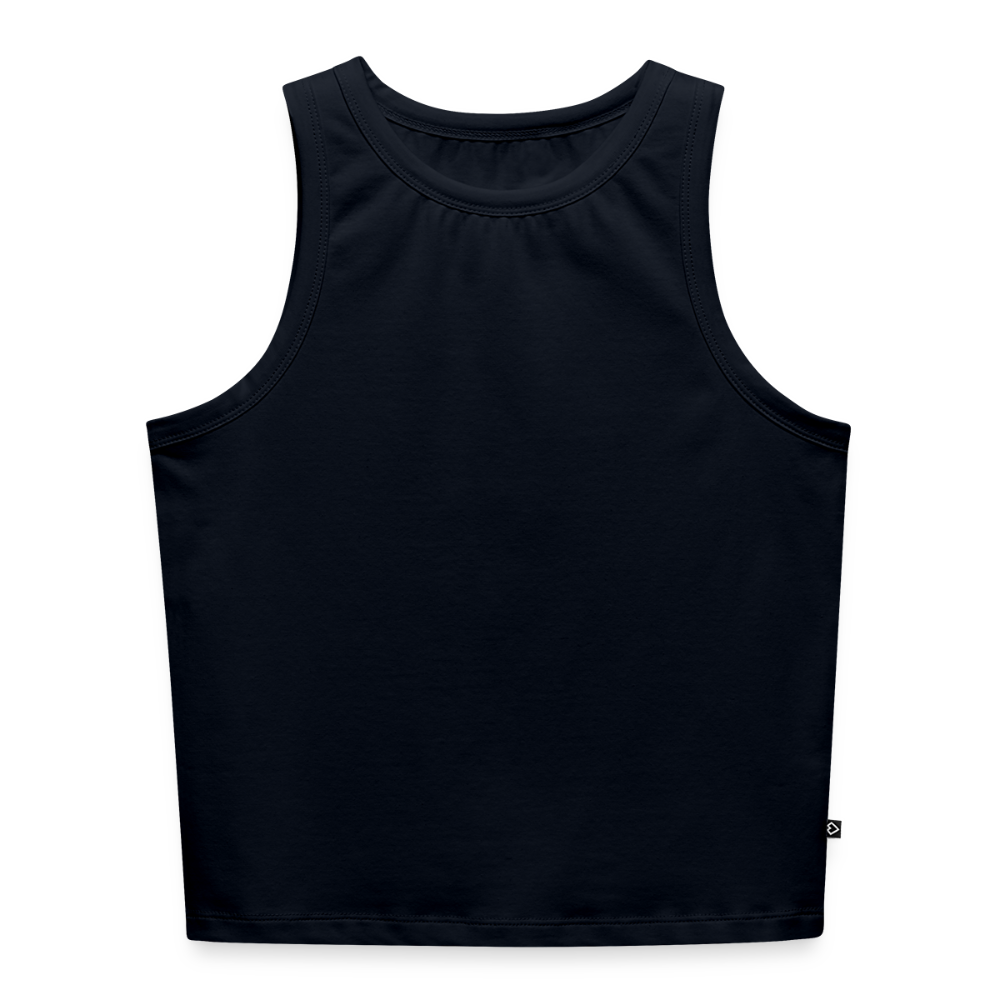 Vrouwen cropped tanktop - navy