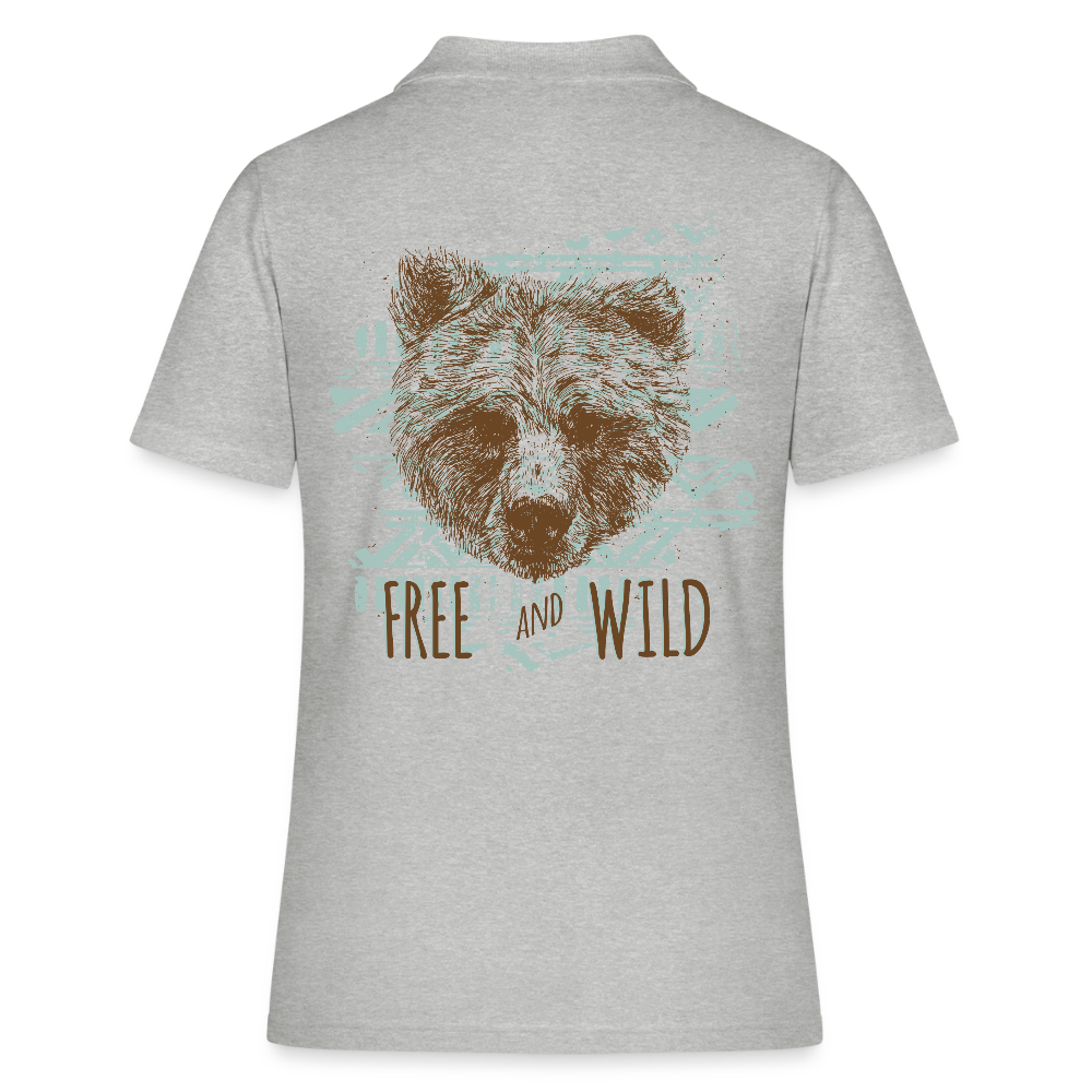 Women's Polo Shirt - grijs gemêleerd