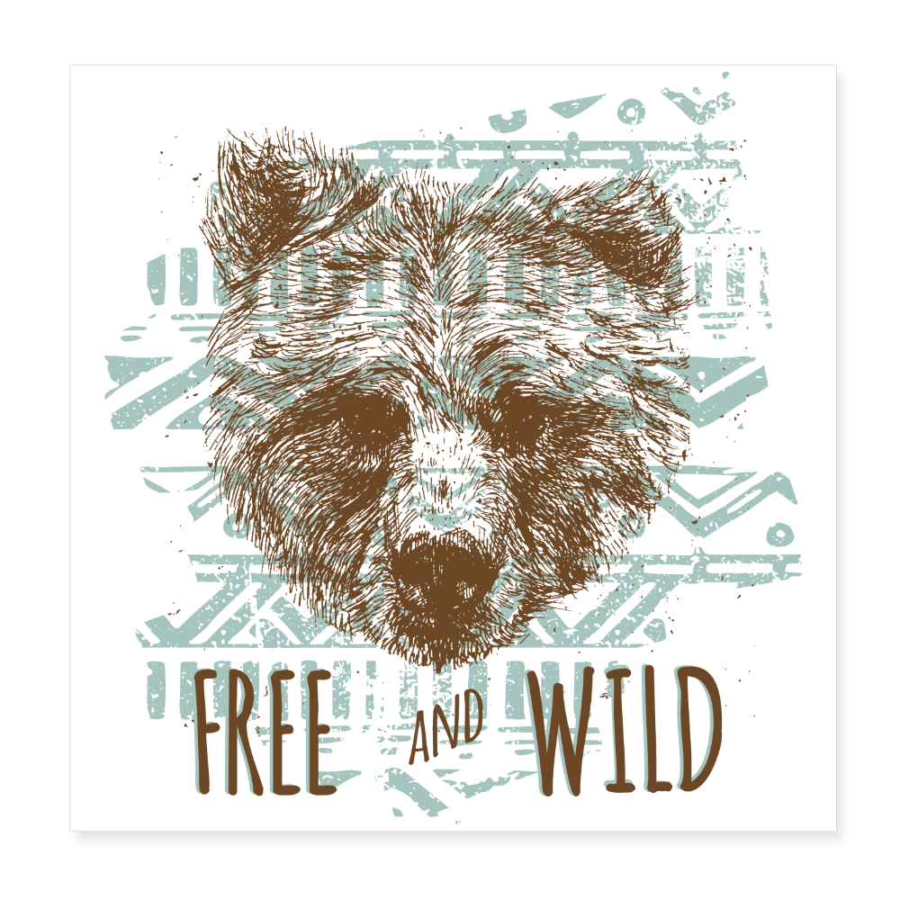 Poster 20x20 cm - wit
