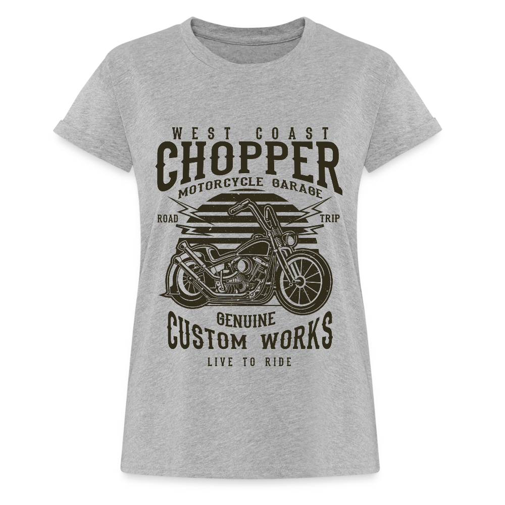 Vrouwen oversize T-shirt - grijs gemêleerd