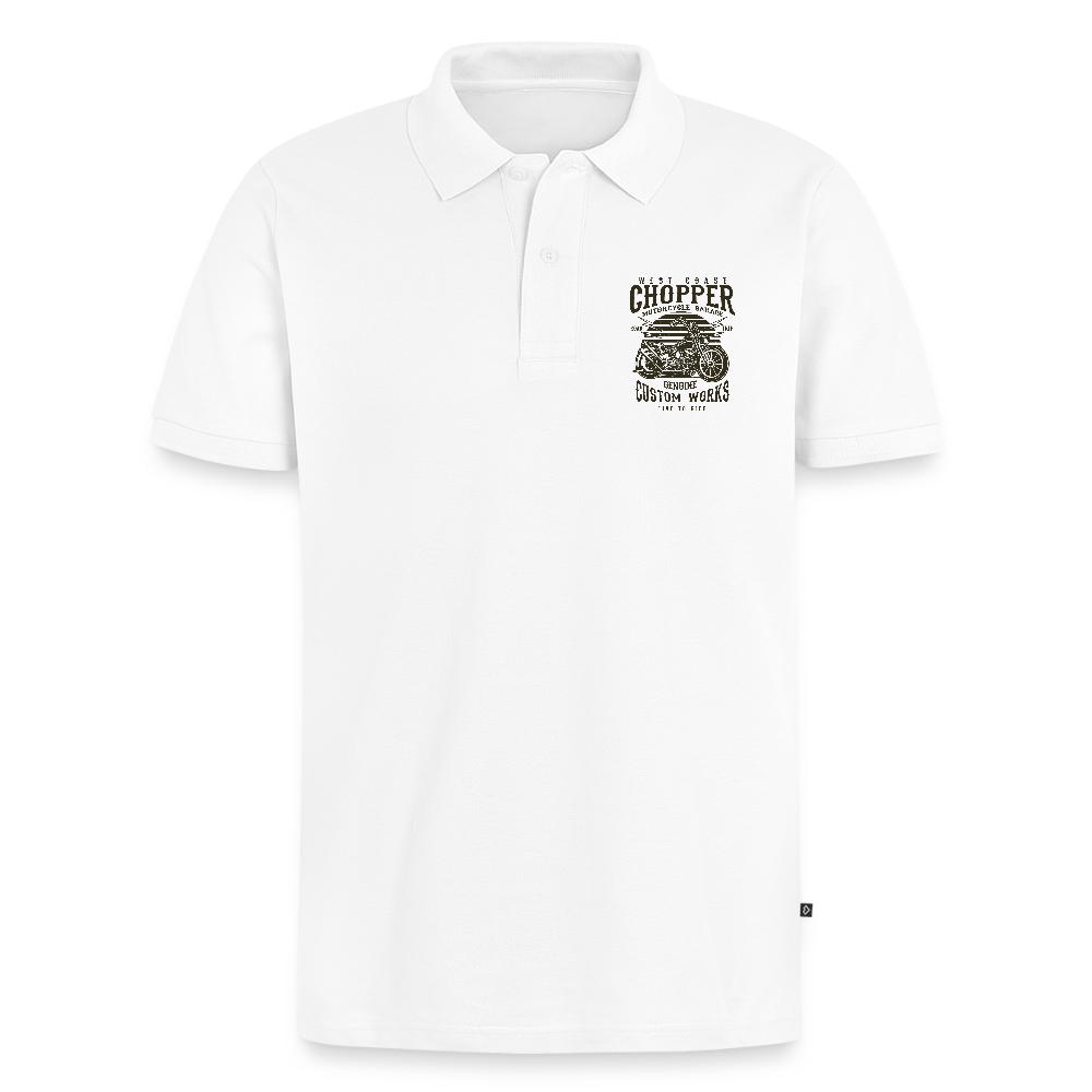 Mannen Premium Bio Poloshirt - wit