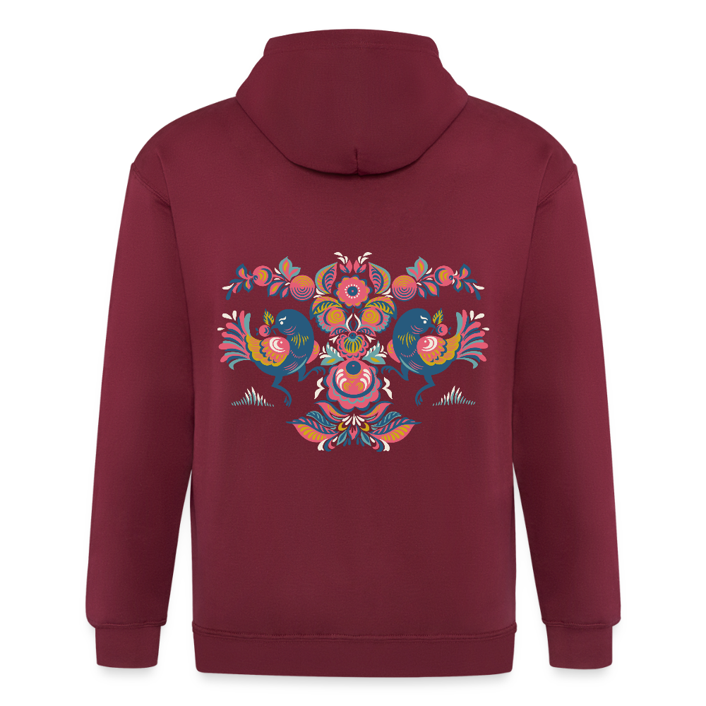 Mannenjack Heavyweight met capuchon - maroon