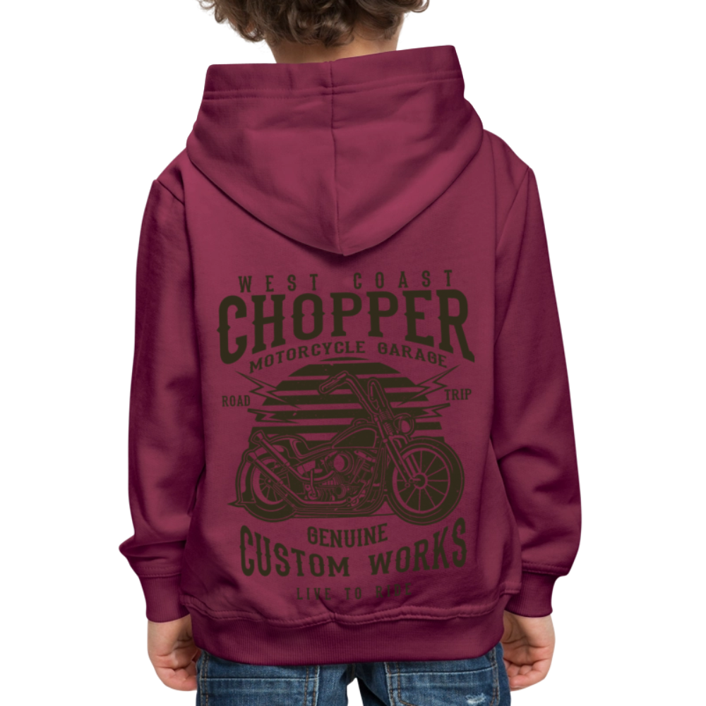 Kinderen trui Premium met capuchon - bordeaux