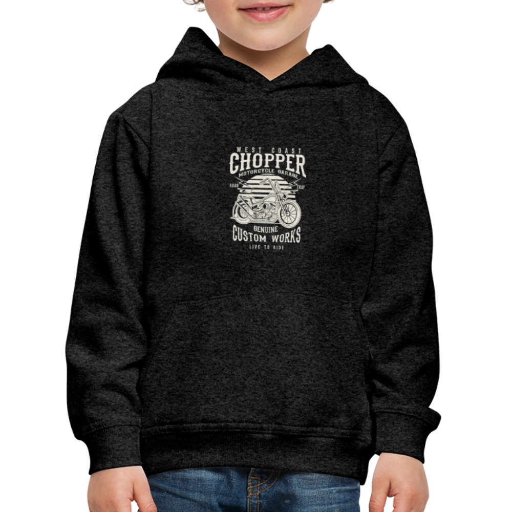 Kinderen trui Premium met capuchon - houtskool