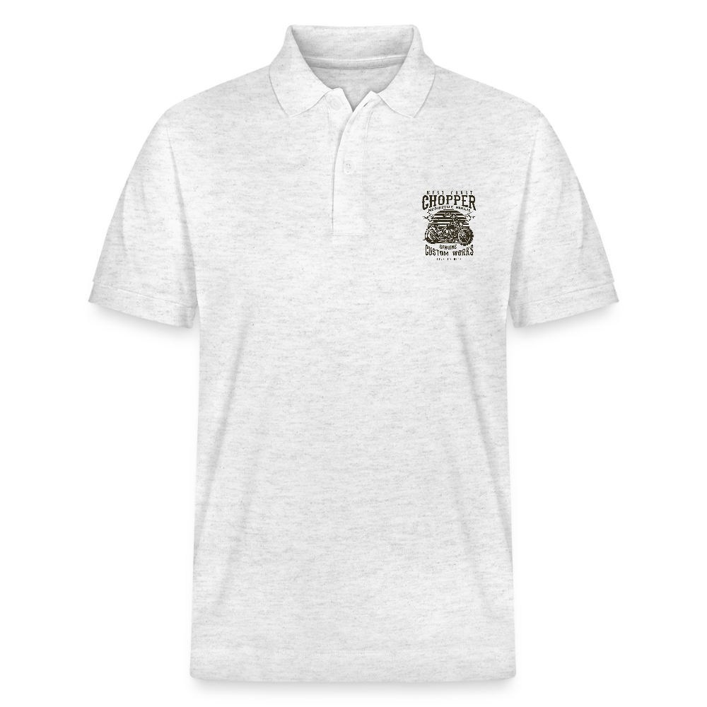 Stanley/Stella uniseks bio poloshirt PREPSTER - heather wit